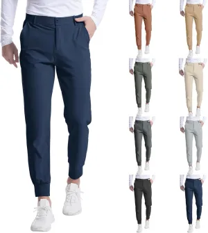 Mens Golf Joggers Casual Slim Fit Stretch Golf Pants with Pockets Comfy Lightweight Quick Dry Athletic Pants