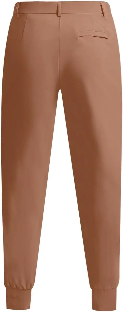 Mens Golf Joggers Casual Slim Fit Stretch Golf Pants with Pockets Comfy Lightweight Quick Dry Athletic Pants