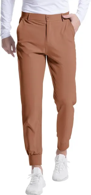 Mens Golf Joggers Casual Slim Fit Stretch Golf Pants with Pockets Comfy Lightweight Quick Dry Athletic Pants
