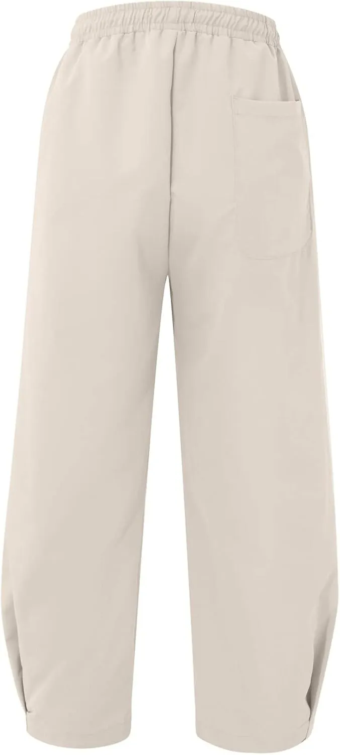 Mens Lightweight Linen Pants Solid Color Summer Sweatpants Lounge Classic Fit Beach Yoga Trousers Outdoor Joggers