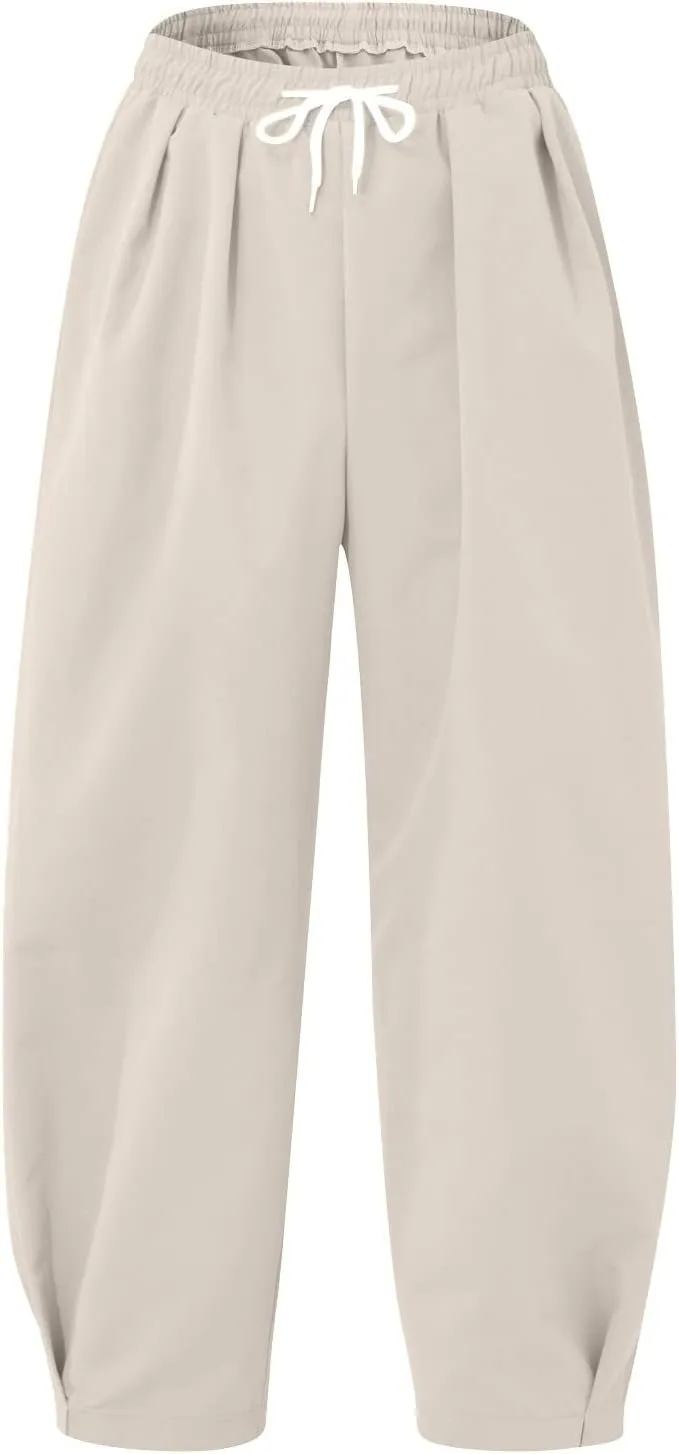 Mens Lightweight Linen Pants Solid Color Summer Sweatpants Lounge Classic Fit Beach Yoga Trousers Outdoor Joggers