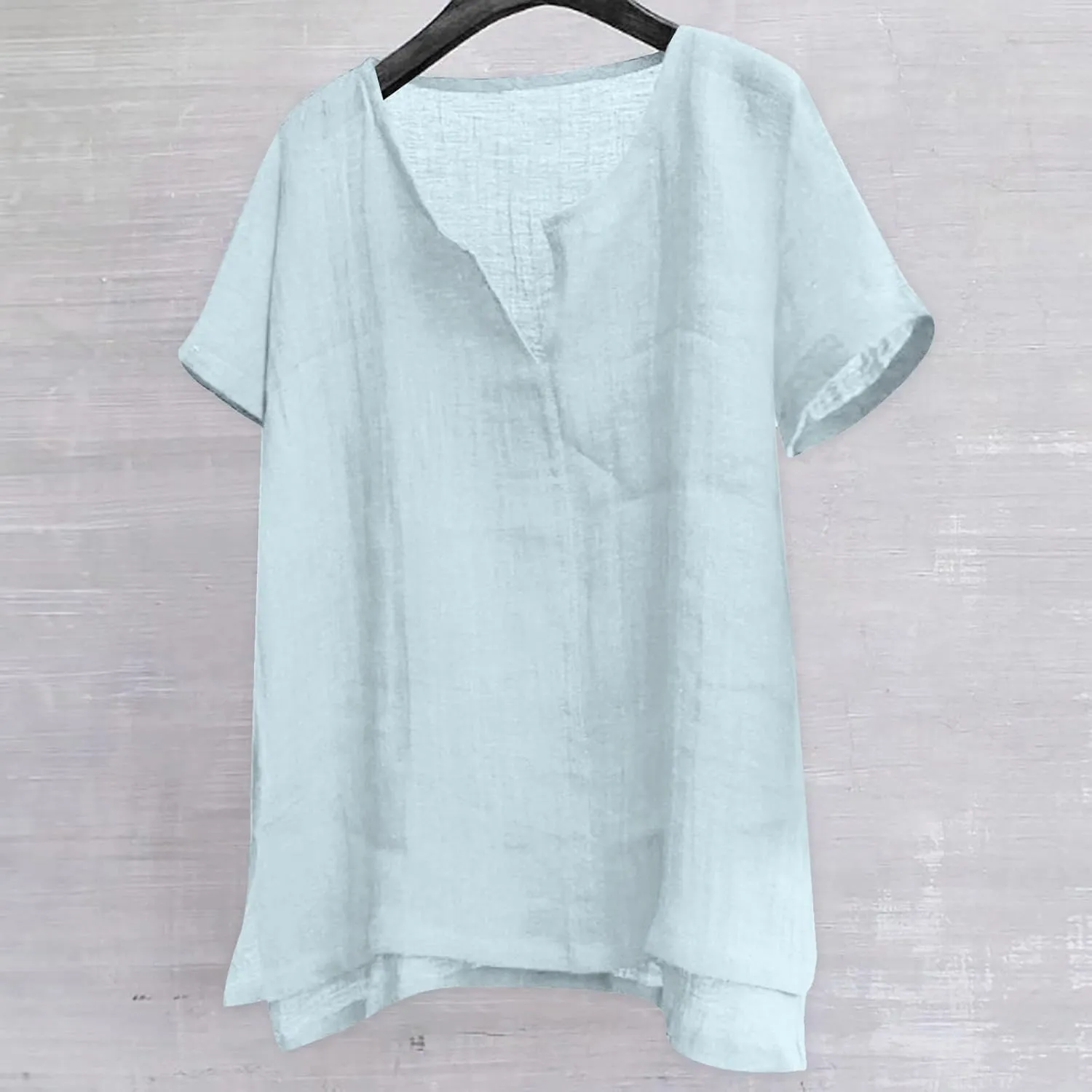 Mens Linen Shirts Short Sleeve Summer Beach Shirts Lightweight Comfy Casual Holiday Shirt Loose Yoga Shirts Trendy