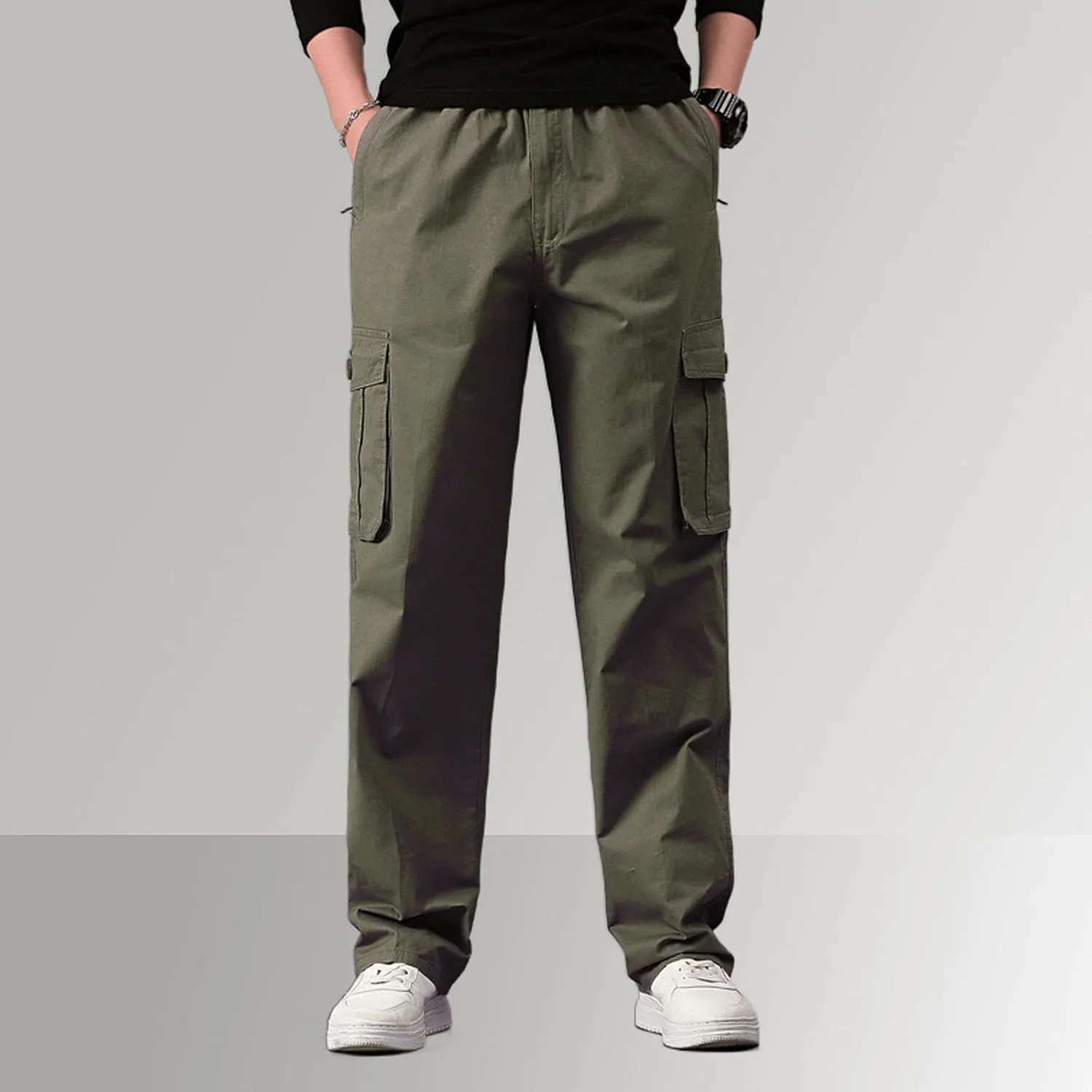 Mens Multi Pockets Cargo Pants Hiking Combat Work Outdoor Trousers Ripstop Wild Cargo Pants with Pockets