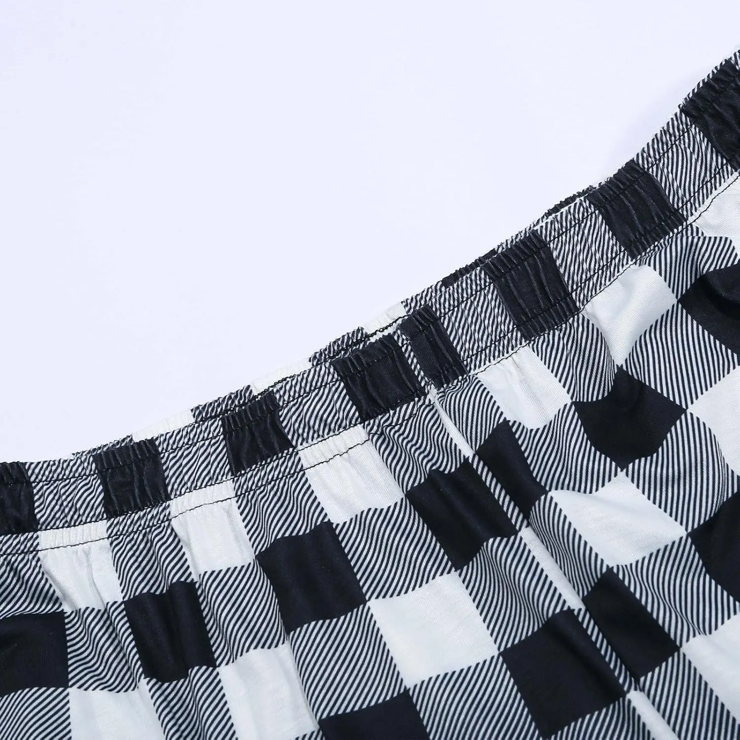 Mens Pajama Pants Wide-Legged Plaid Printed Drawstring Pockets Casual Pants Fall and Winter Sleepwear Pants