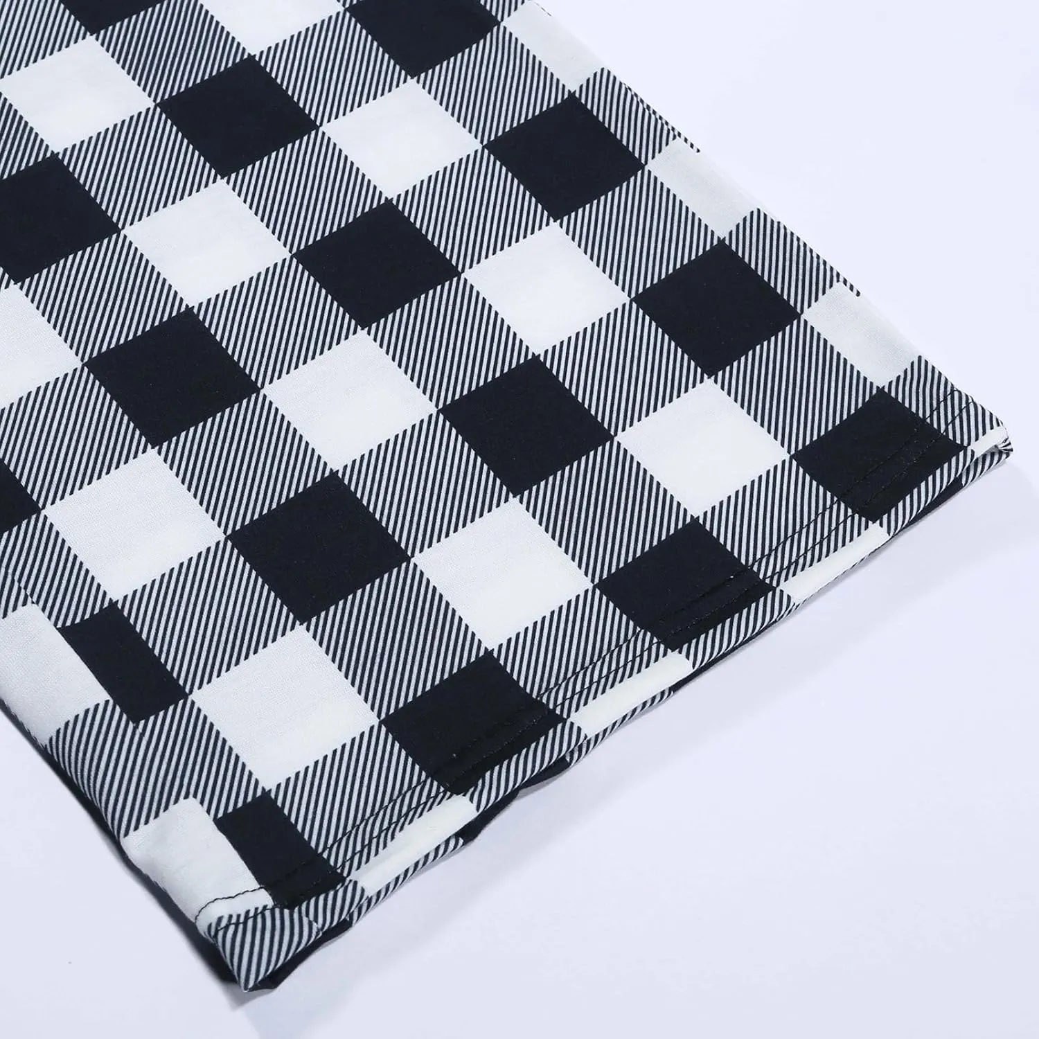 Mens Pajama Pants Wide-Legged Plaid Printed Drawstring Pockets Casual Pants Fall and Winter Sleepwear Pants