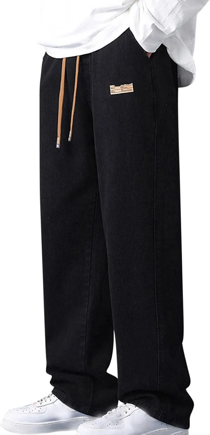 Men's Pants Autumn Pants for Men Casual Lightweight Men's Slim-Fit Casual Stretch Chino Pant Wide Leg Pants for Men