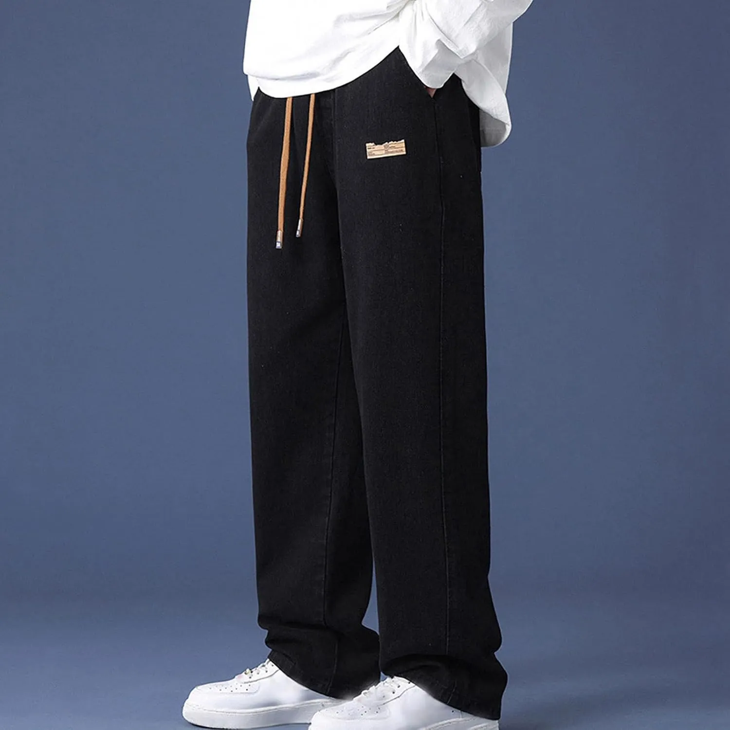 Men's Pants Autumn Pants for Men Casual Lightweight Men's Slim-Fit Casual Stretch Chino Pant Wide Leg Pants for Men