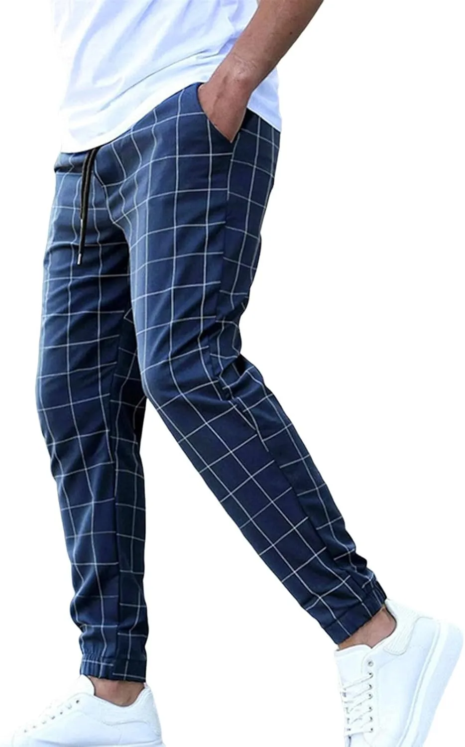 Men's Pants Slim-Fit Casual Stretch Chino Pant Men's Straight-Fit Stretch Cargo Trouser Men's Lightweight Trousers