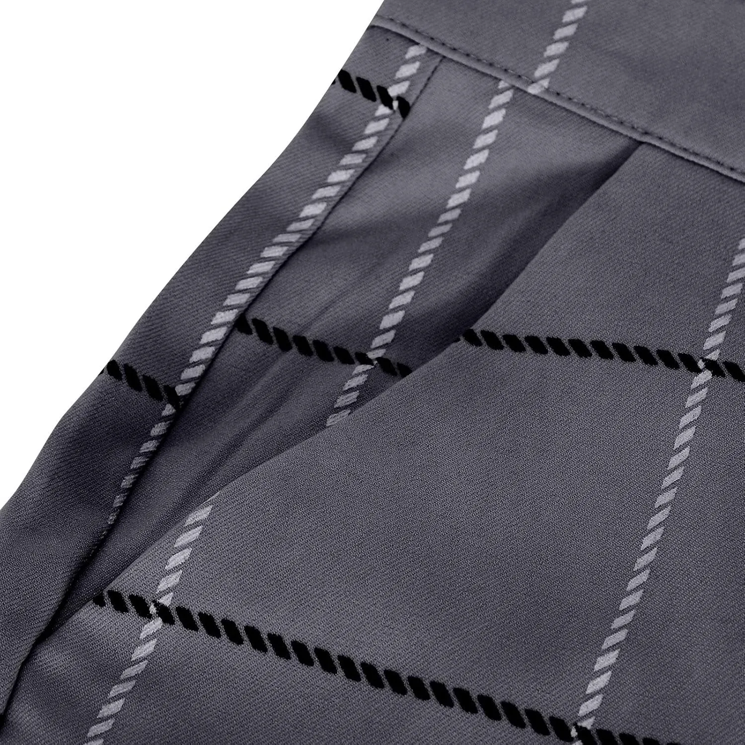 Mens Plaid Dress Pants Fashion Stretch Chino Pants Men Slim Fit Skinny Long Pants Casual Business Golf Pants
