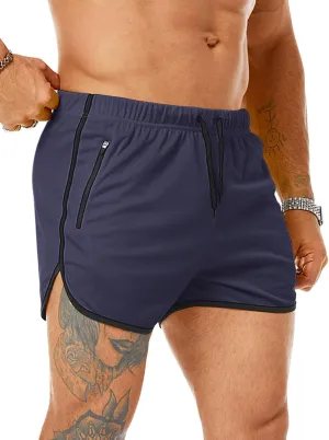 Men's Running Shorts 3" Quick Dry Lighweight Gym Workout Shorts with Zipper Pockets Athletic Jogging Shorts