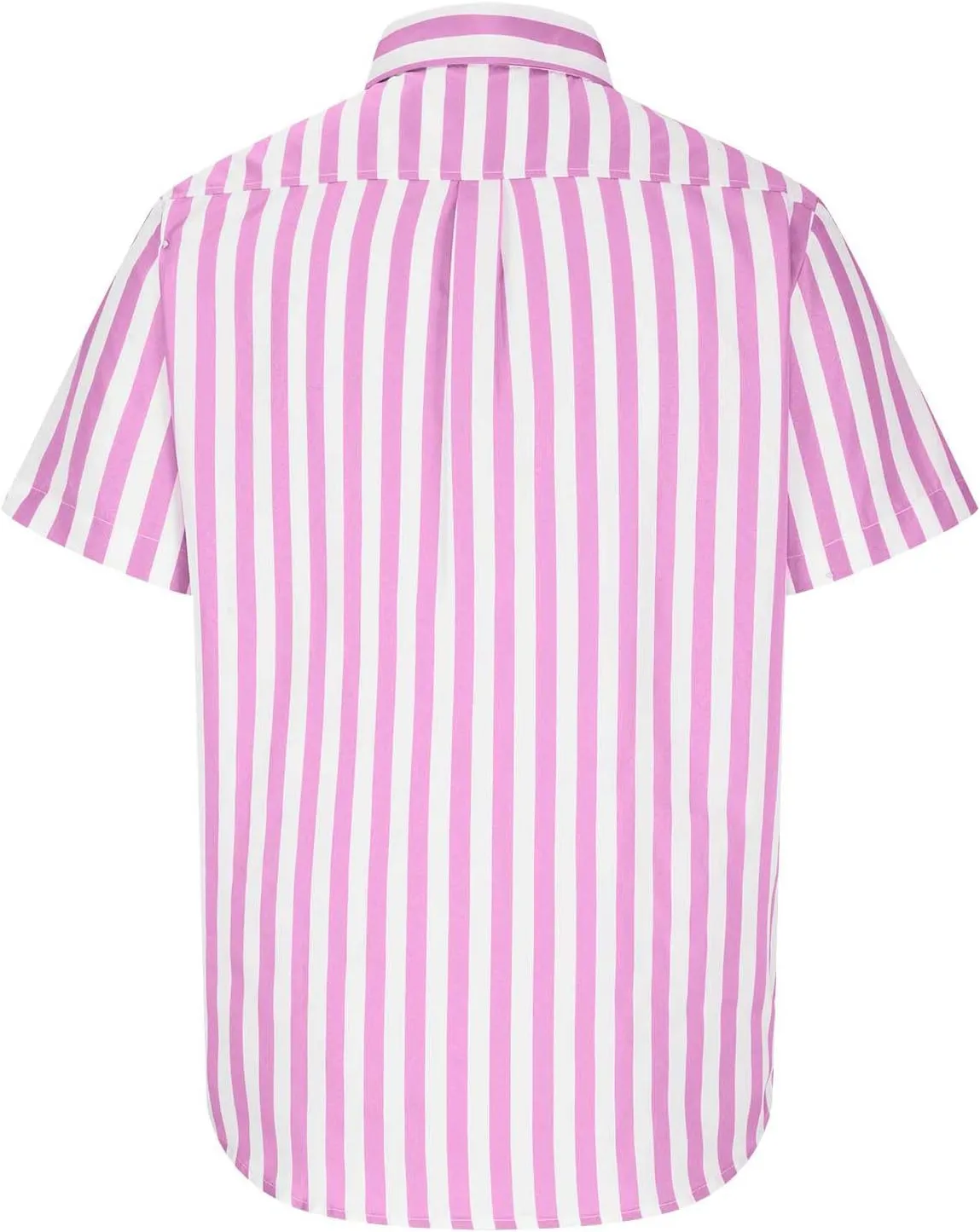 Mens Shirts 2023 Casual Stylish Button Down Striped Chambray Collar Beach Shirts Summer Short Sleeve Dress Shirts