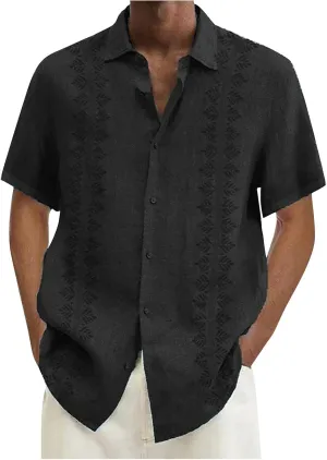 Men's Shirts Casual Short Sleeve Shirts Casual Button Down Short Beach Summer Shirts Fashion 2024, M-4XL