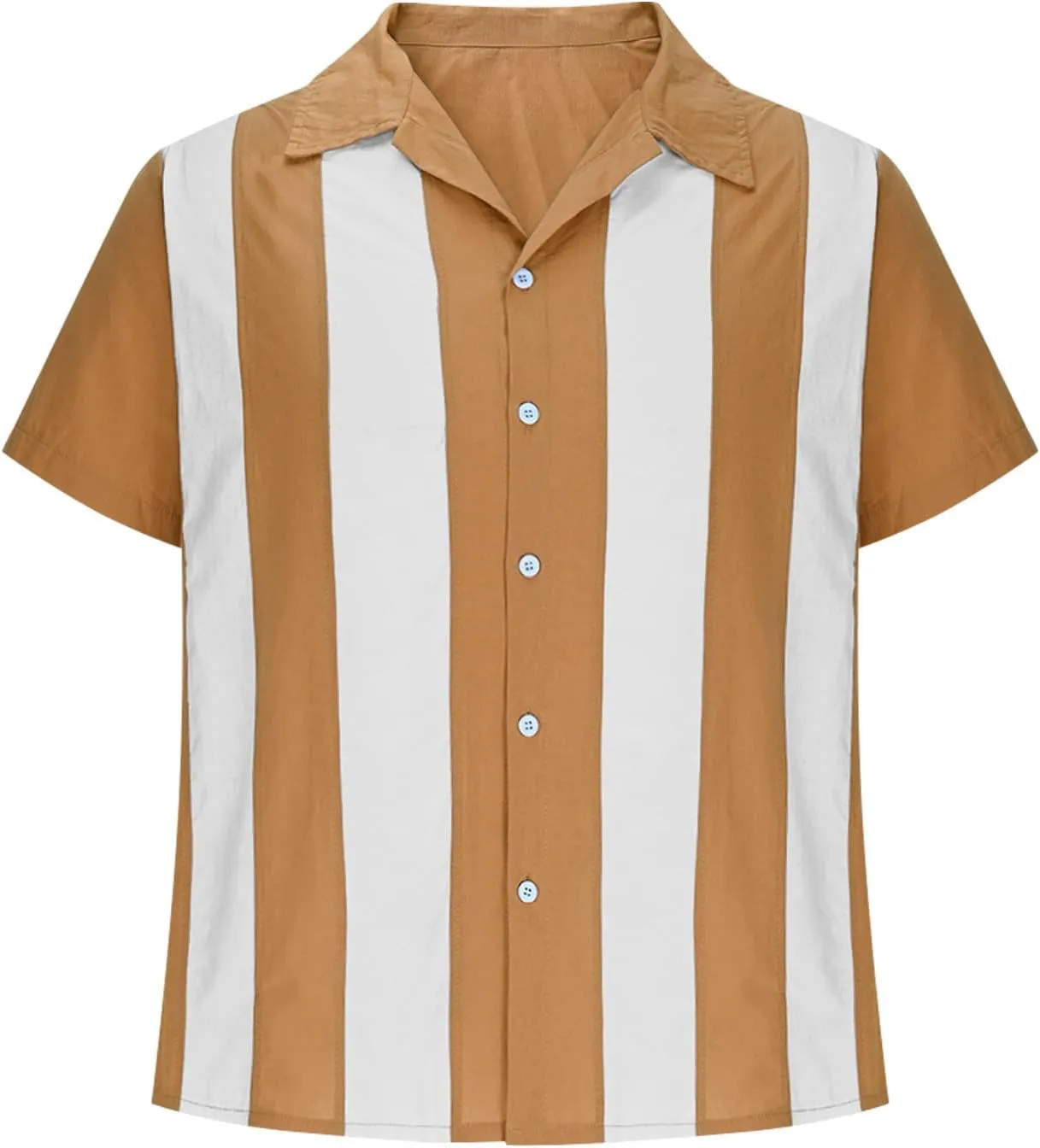 Mens Short Sleeve Button Down Shirts Linen Shirts for Men Collared Summer Beach T-Shirts Vacation Tops