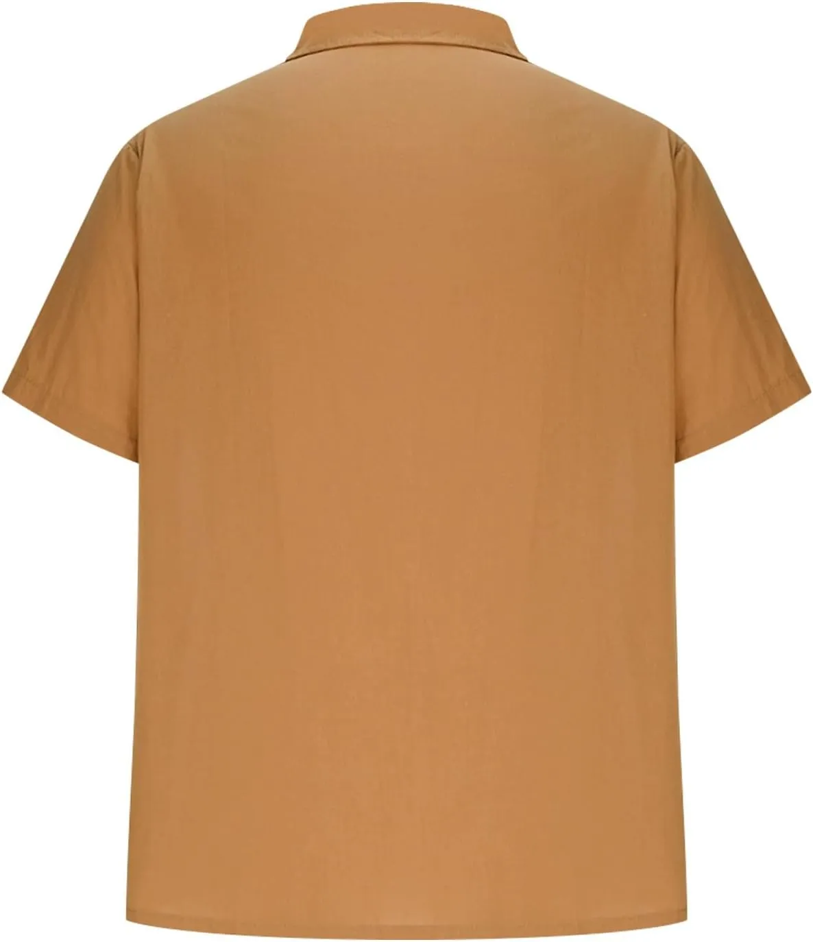 Mens Short Sleeve Button Down Shirts Linen Shirts for Men Collared Summer Beach T-Shirts Vacation Tops