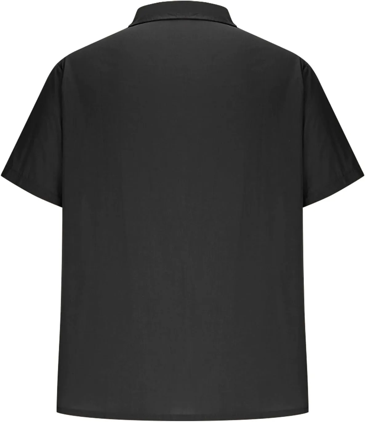 Mens Short Sleeve Button Down Shirts Linen Shirts for Men Collared Summer Beach T-Shirts Vacation Tops