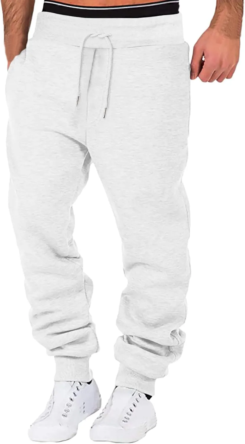 Mens Sweatpants Joggers Pants Man for Workout Jogging Running Men's Heavyweight Sweatpants Fleece Lined with Pockets