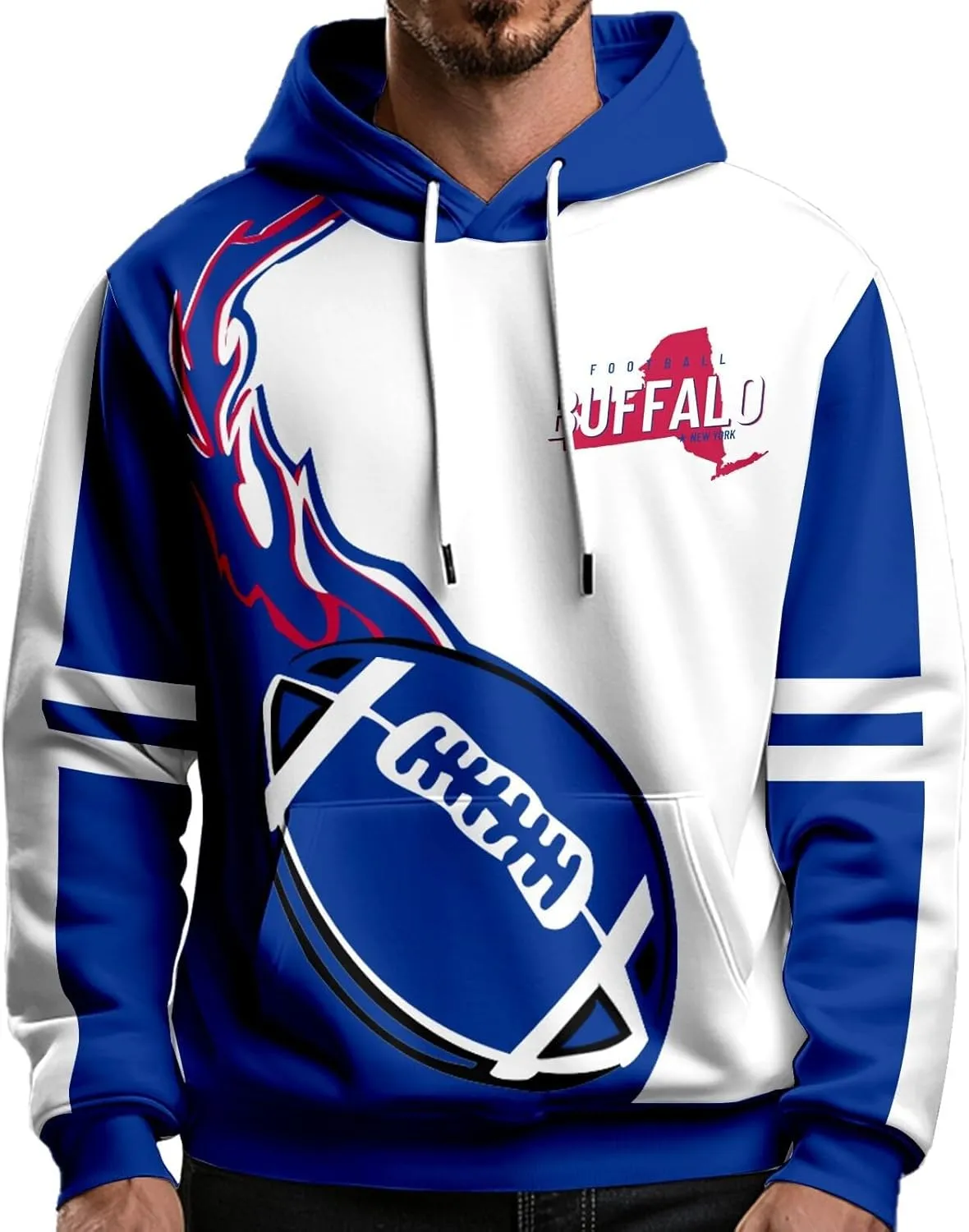 mens sweatshirt log in lighten deals of the day for sale Football Hoodies for Men Men City Sweatshirts Fans Gifts Casual Collar Drawstring Long Sleeve Hoodie Pullover A-white
