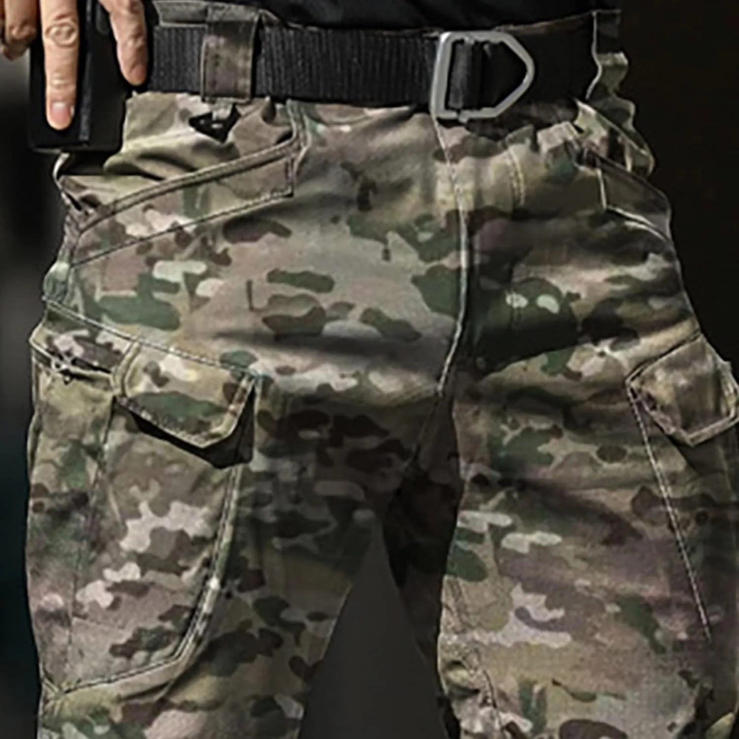 Mens Tactical Cargo Pants Mens Casual Pants Elastic Waist Restaurant Pants for Mens Lounge Sweatpants Camp Pants