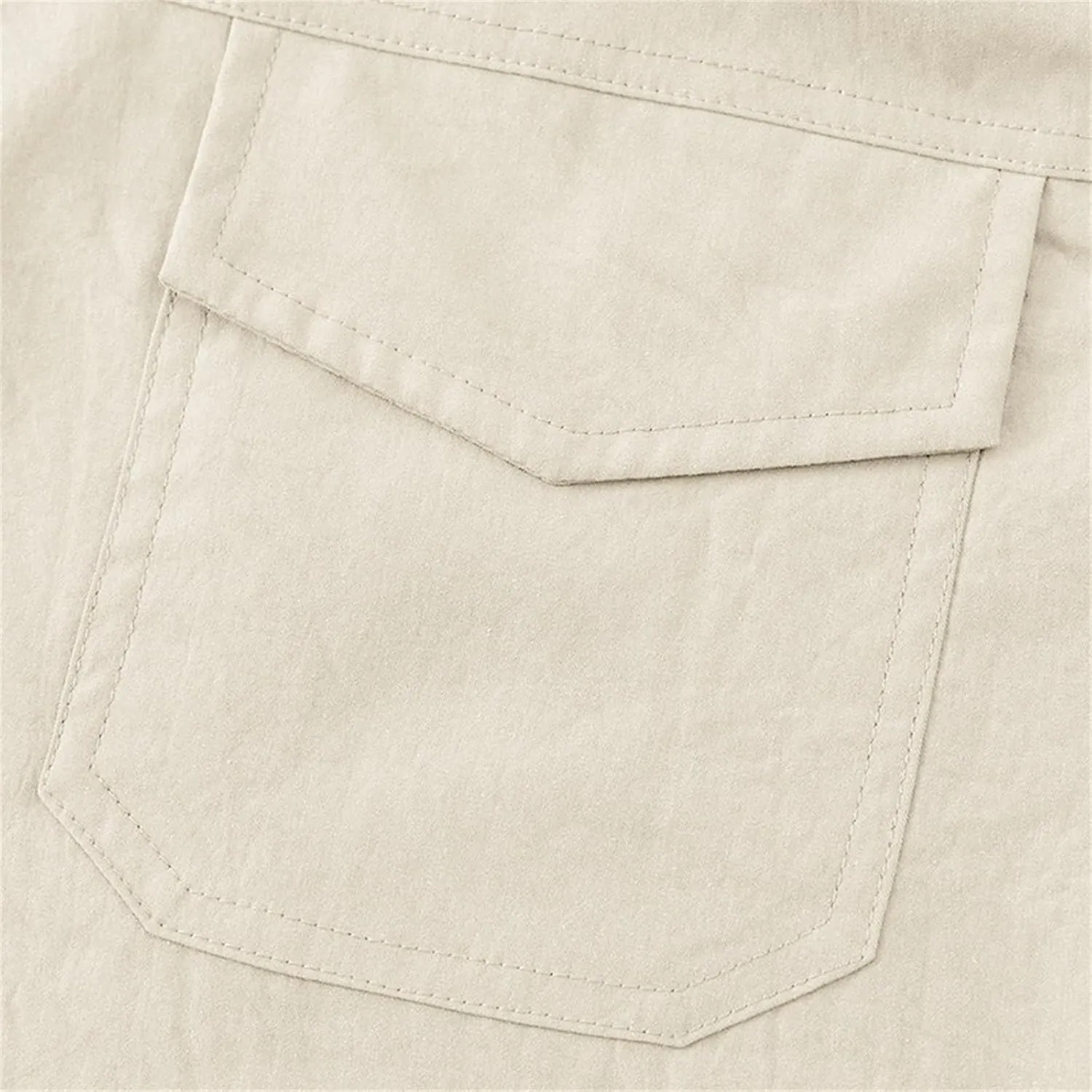 Men's Twill Beach Shorts Elastic Drawstring Thin Shorts Relaxed Fit Solid Color Pants Summer Breathable Casual Pants