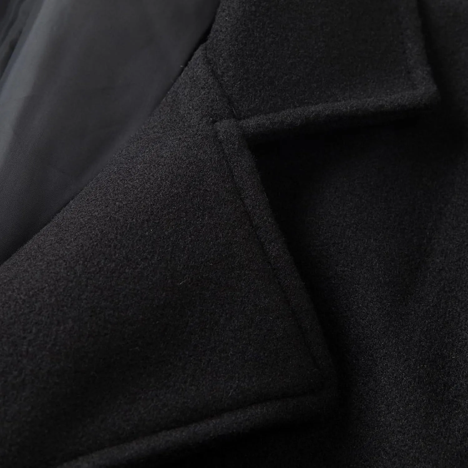Men's Winter Wool Coats Notch Lapel Double Breasted Long Trench Coat Casual Slim Fit Business Warm Overcoat Peacoat