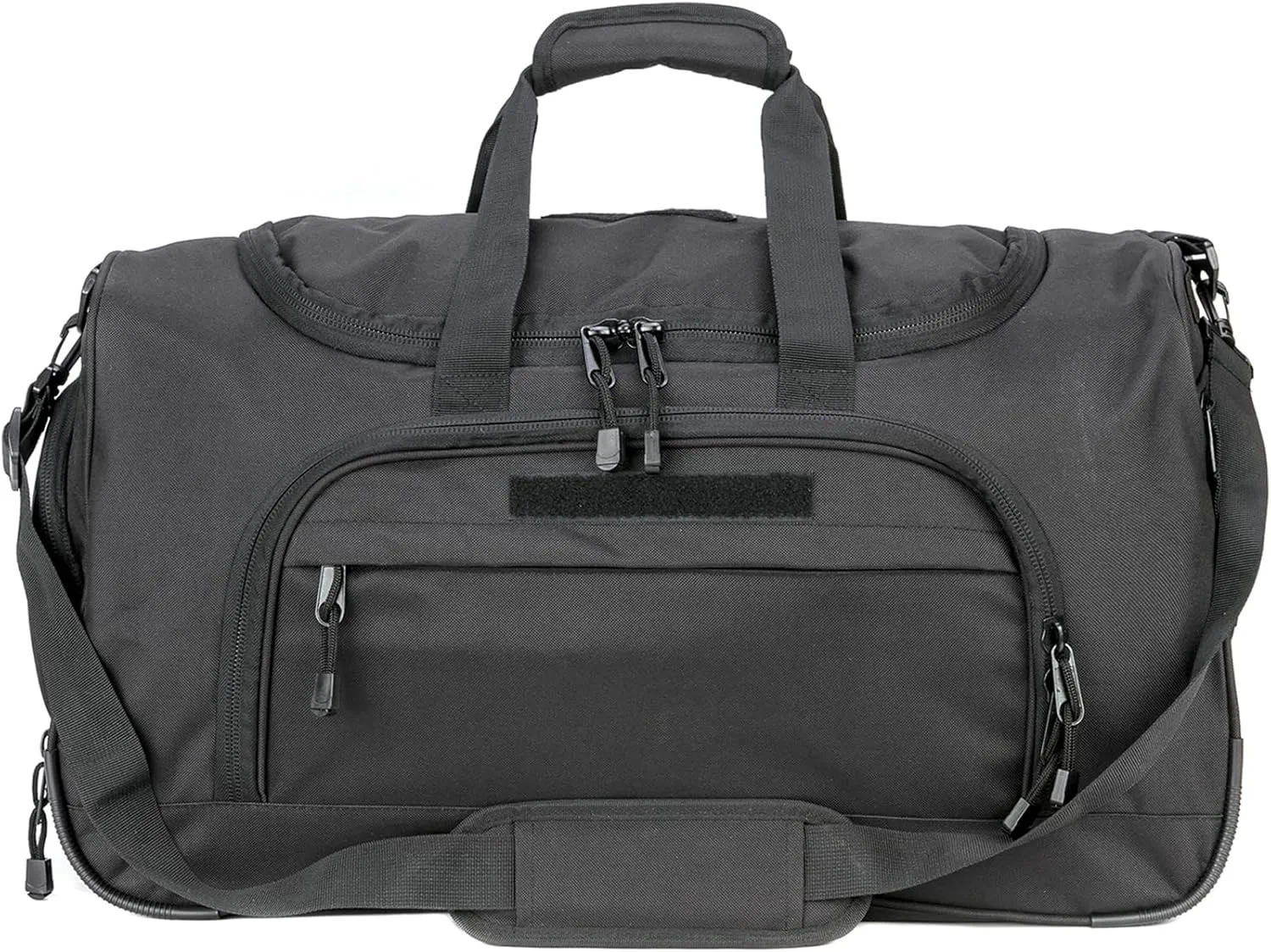 Military Tactical Outdoor Gym Bag Small Duffel Bag with Shoes Compartment for Sports Travel Camping Hunting (B-Black)