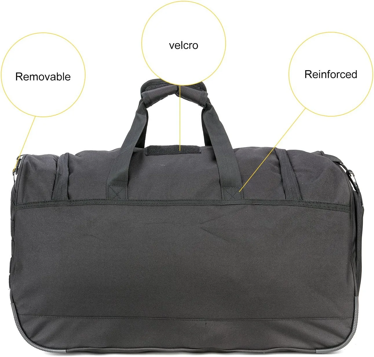 Military Tactical Outdoor Gym Bag Small Duffel Bag with Shoes Compartment for Sports Travel Camping Hunting (B-Black)