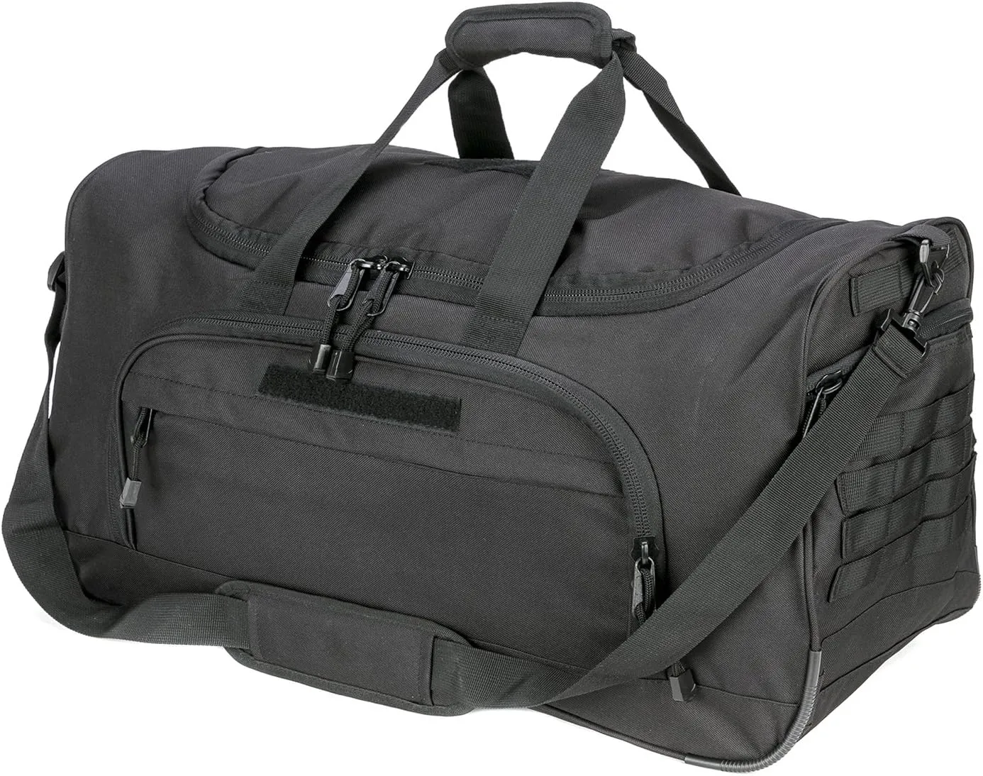 Military Tactical Outdoor Gym Bag Small Duffel Bag with Shoes Compartment for Sports Travel Camping Hunting (B-Black)