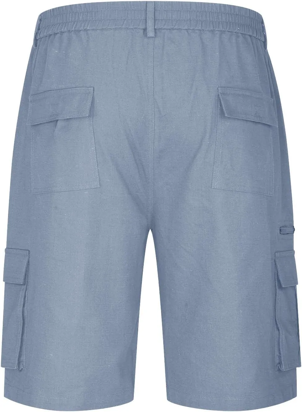 Muscularfit Mens Cargo Shorts Button Down Elastic Waist Shorts with Multi Pockets Relaxed Fit Summer Outdoor Fashion Shorts