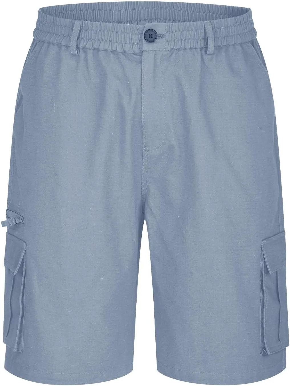 Muscularfit Mens Cargo Shorts Button Down Elastic Waist Shorts with Multi Pockets Relaxed Fit Summer Outdoor Fashion Shorts