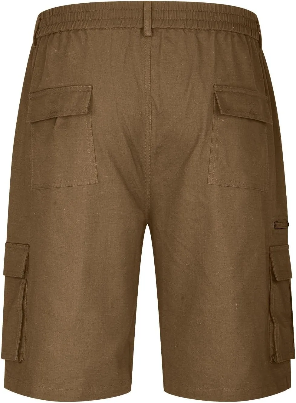 Muscularfit Mens Cargo Shorts Button Down Elastic Waist Shorts with Multi Pockets Relaxed Fit Summer Outdoor Fashion Shorts