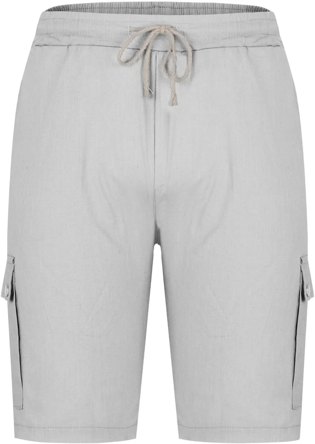 Muscularfit Mens Casual Shorts Relaxed Fit Breathable Summer Athletic Shorts Elastic Waist Work Short with Multi Pockets