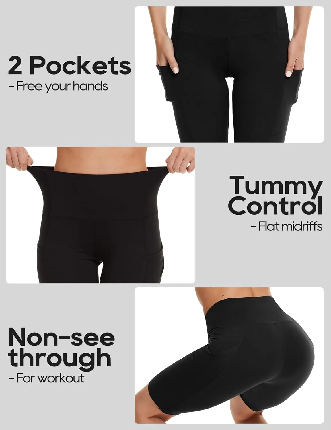 NexiEpoch Workout Shorts Women - High Waist Biker Shorts Tummy Control Gym Spandex Shorts for Yoga Athletic Running