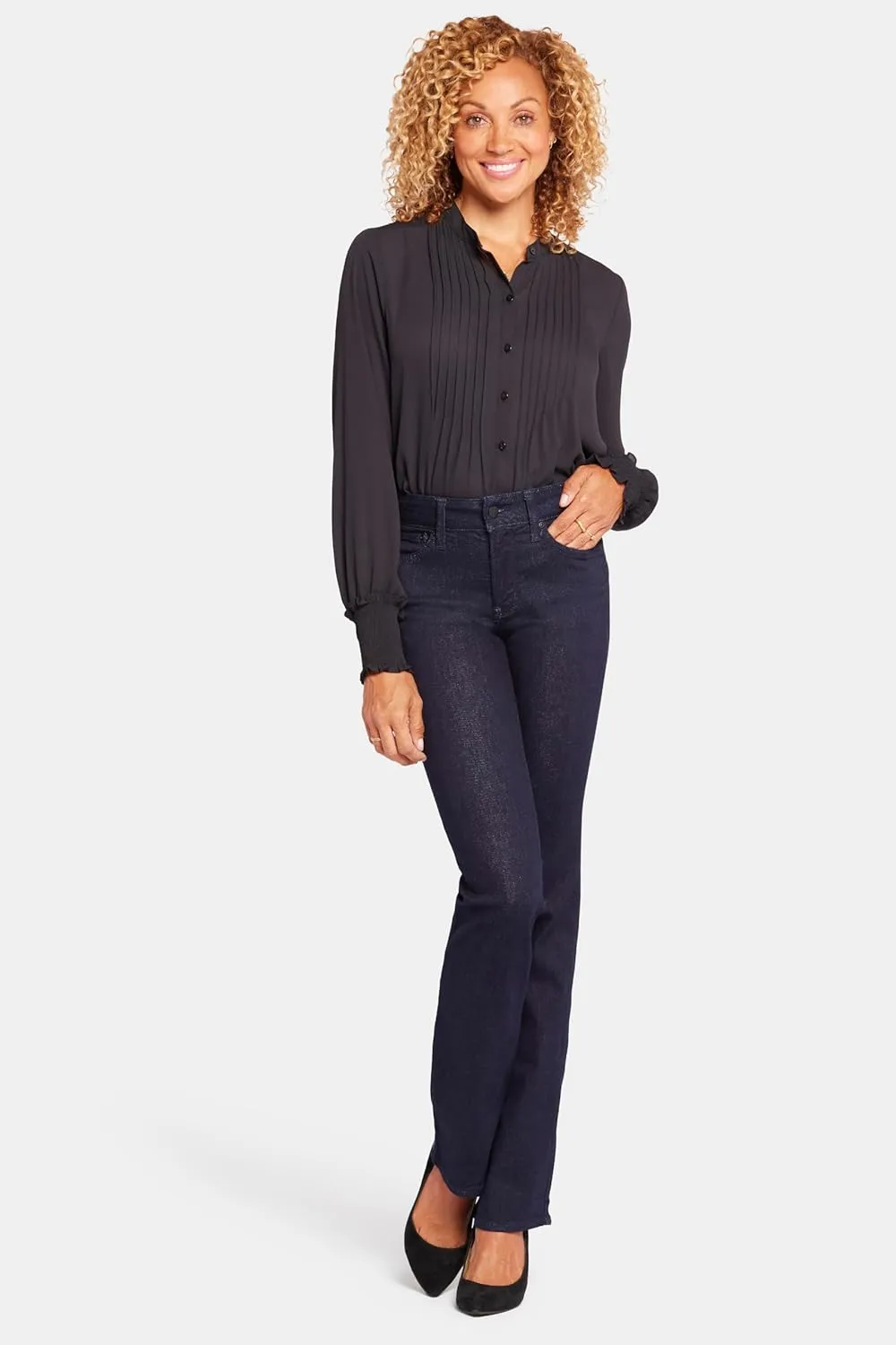 NYDJ Womens Barbara Bootcut Fit Denim Jeans