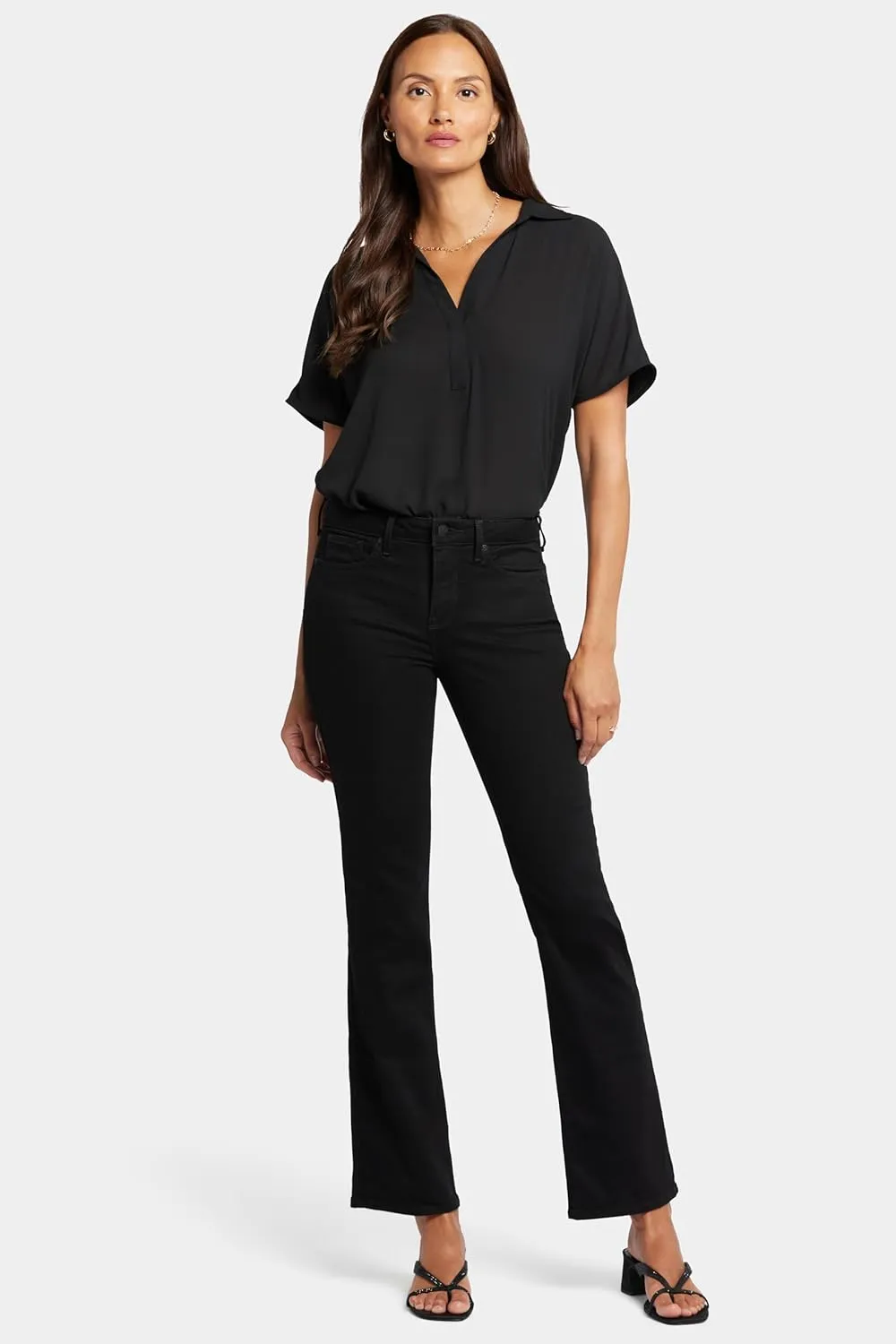 NYDJ Womens Barbara Bootcut Fit Denim Jeans
