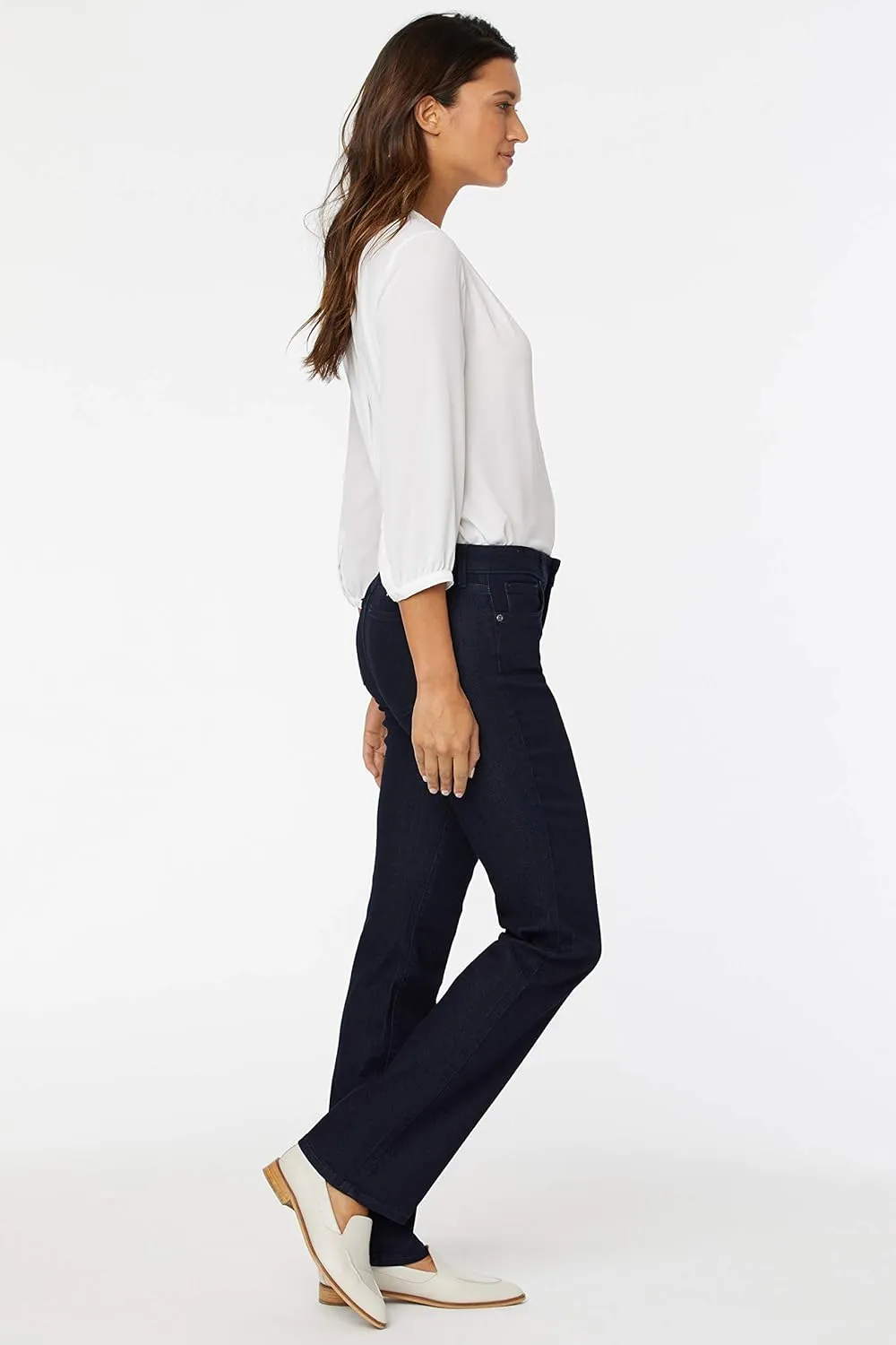 NYDJ Womens Barbara Bootcut Fit Denim Jeans