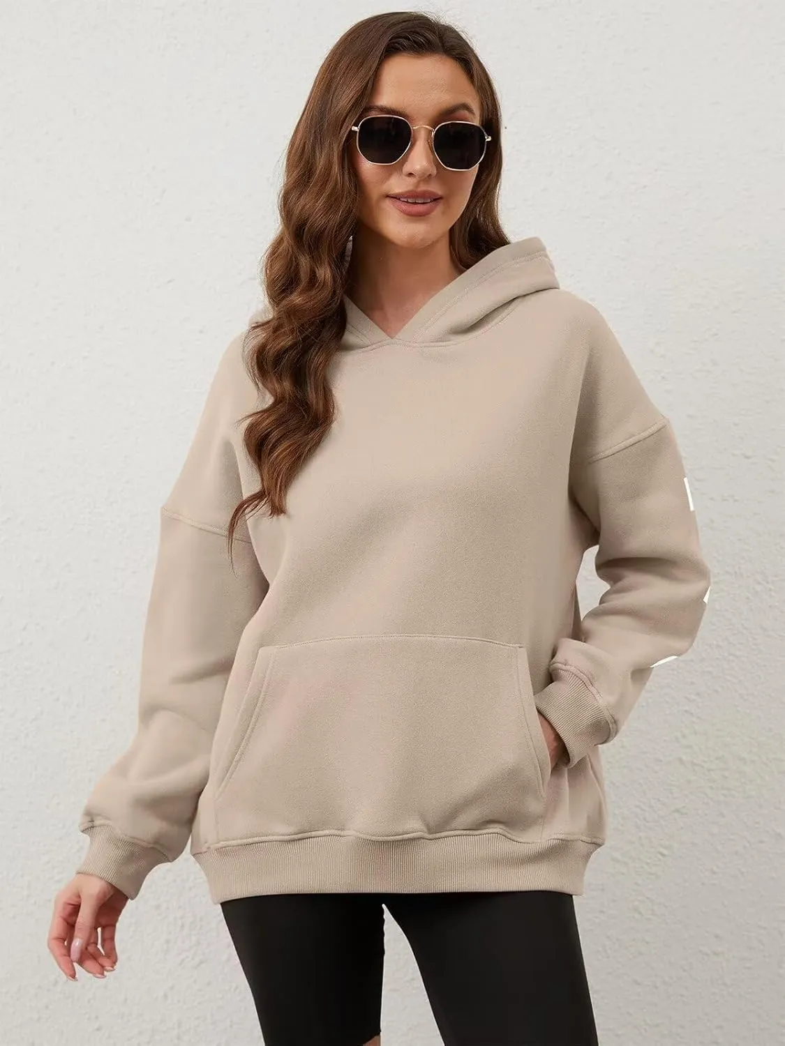 ORANDESIGNE Womens Letter Print Hoodies Fleece Graphic Sweatshirts Long Sleeve Pullover Sweaters with Pocket
