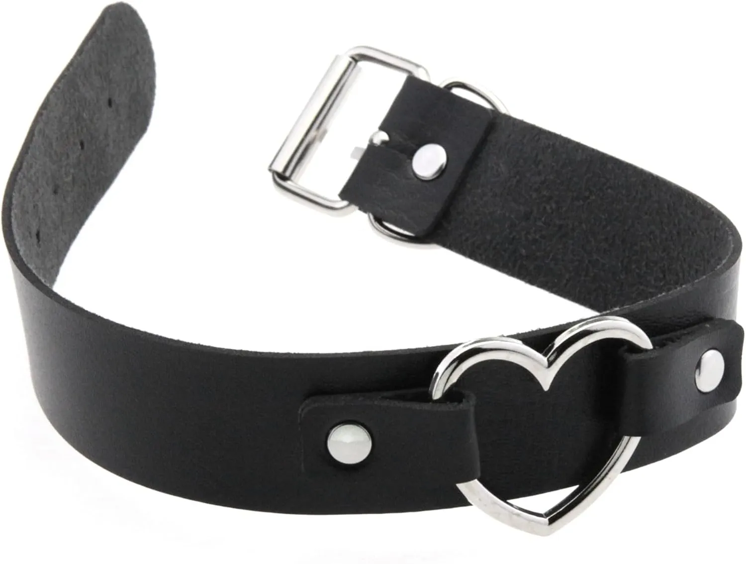 Outman Pack of 3Pcs Leather Punk Goth Choker Necklaces Collar Necklaces Collarbone Chain for Women