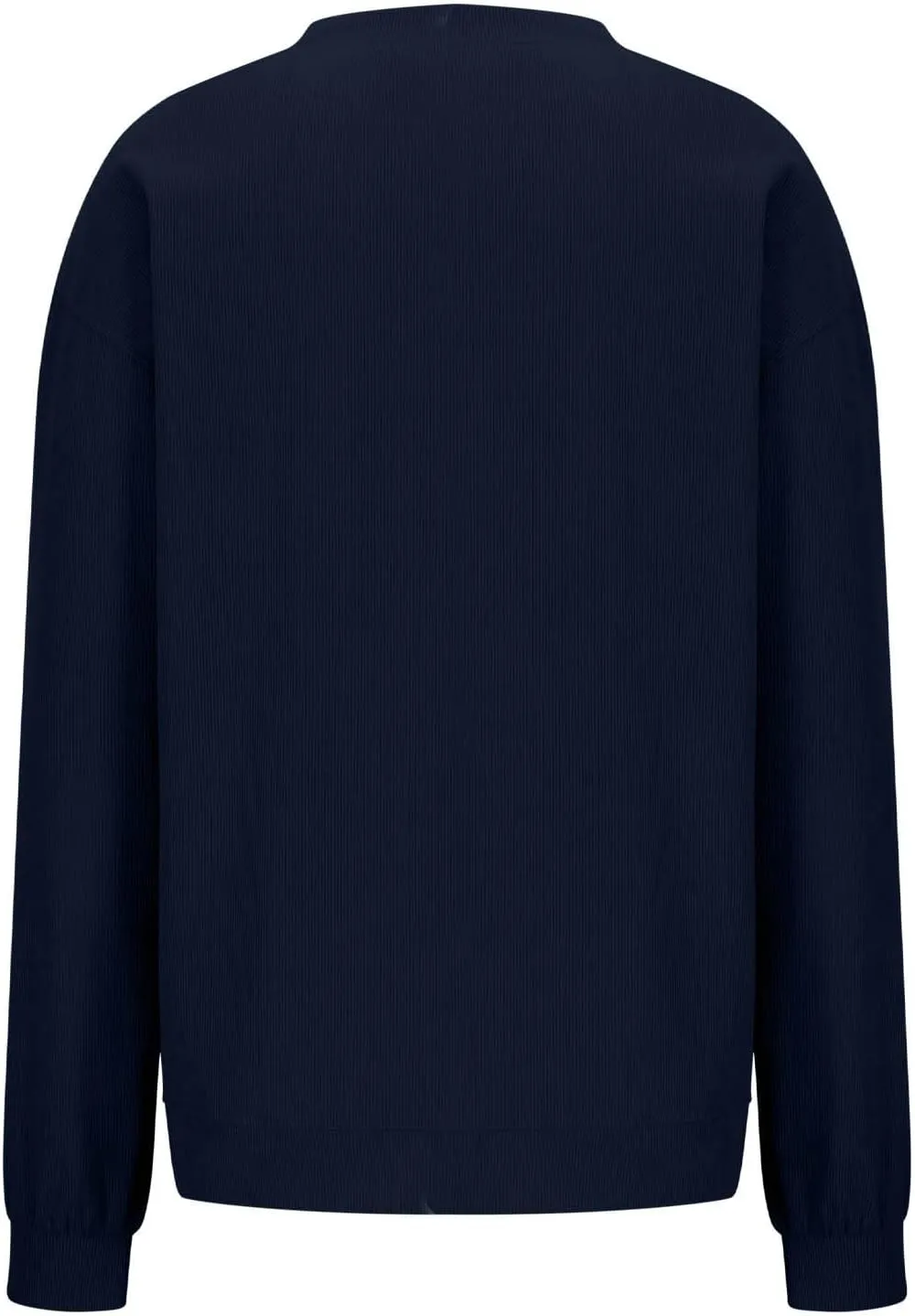 Oversized Crew Neck Sweatshirt Women 2024 Casual Loose Long Sleeve Corduroy Pullover Tops Fall Fashion Outfits Trendy
