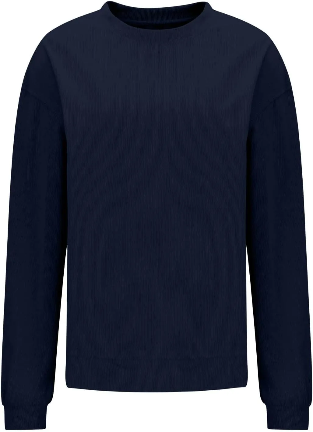 Oversized Crew Neck Sweatshirt Women 2024 Casual Loose Long Sleeve Corduroy Pullover Tops Fall Fashion Outfits Trendy