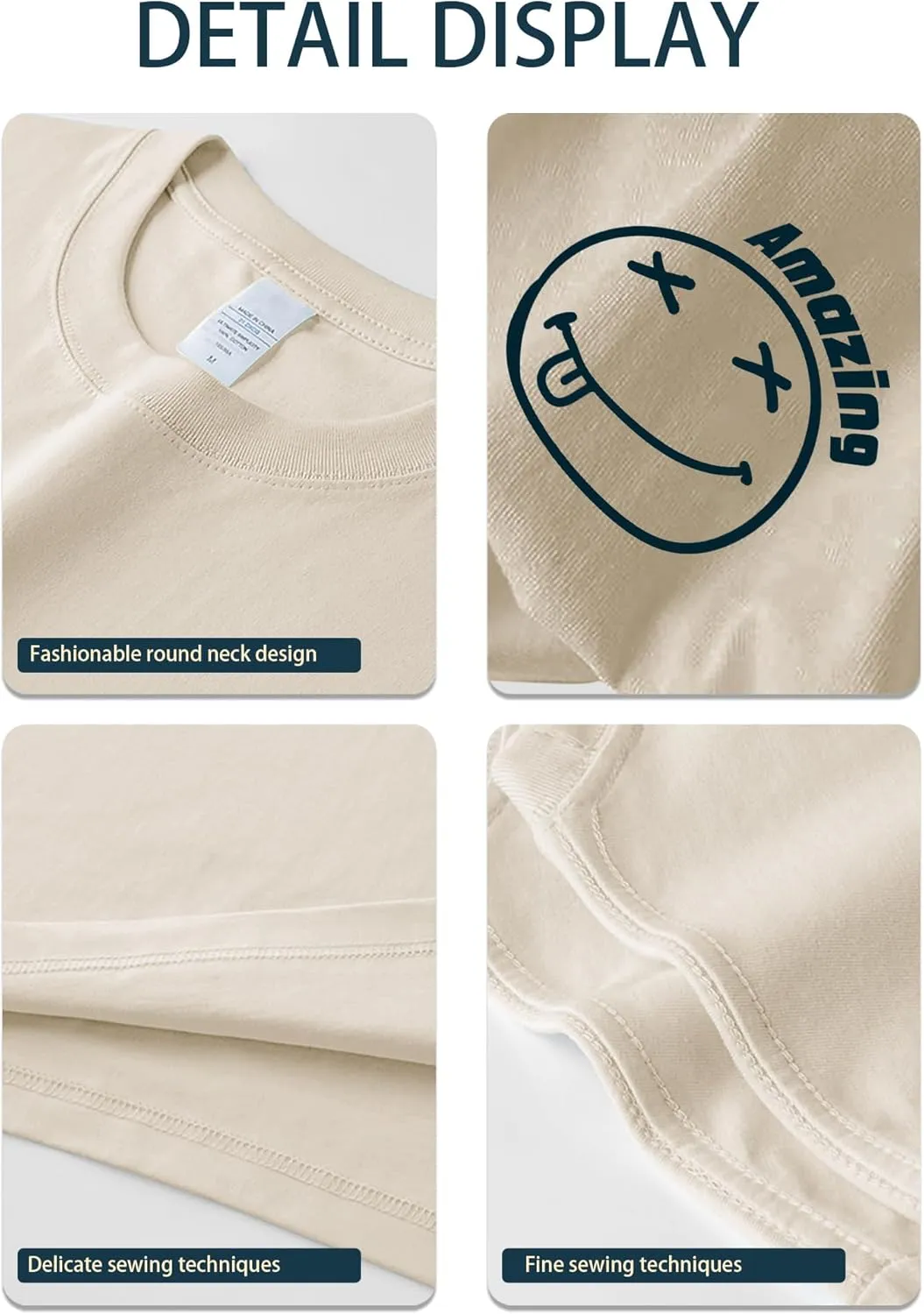 Oversized Graphic Tshirt for Men Funny Letter Print T Shirt Casual Loose Retro Streetwear Shirts Tops Tees