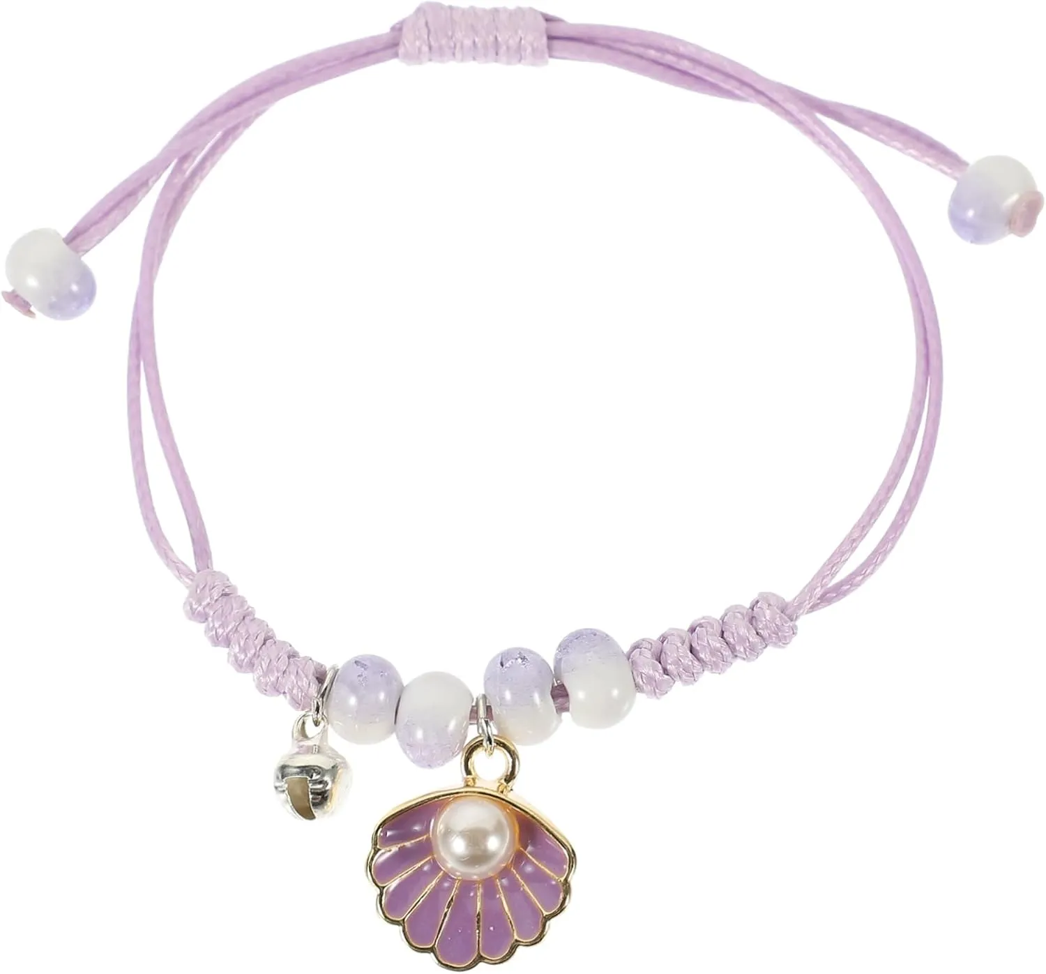 PartyKindom Elegant Pearl Pendants Bracelet Women's Adjustable Woven Bracelet Stylish for Girlfriend Valentine's Day Accessory