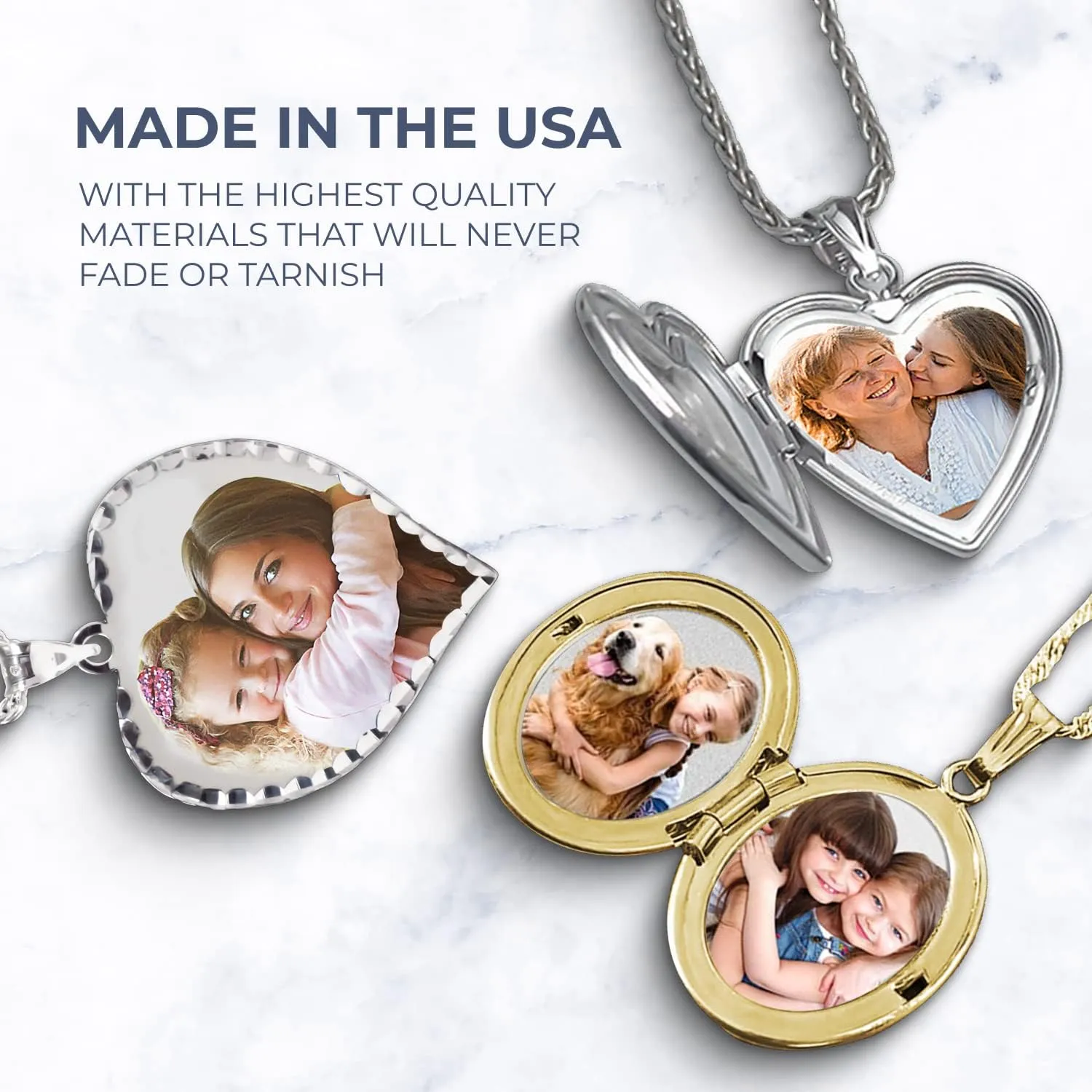 PicturesOnGold.com Personalized 14K Gold Filled Rose Oval Locket Custom Photo Necklace for Women and Men 3/4 Inch X 1 Inch