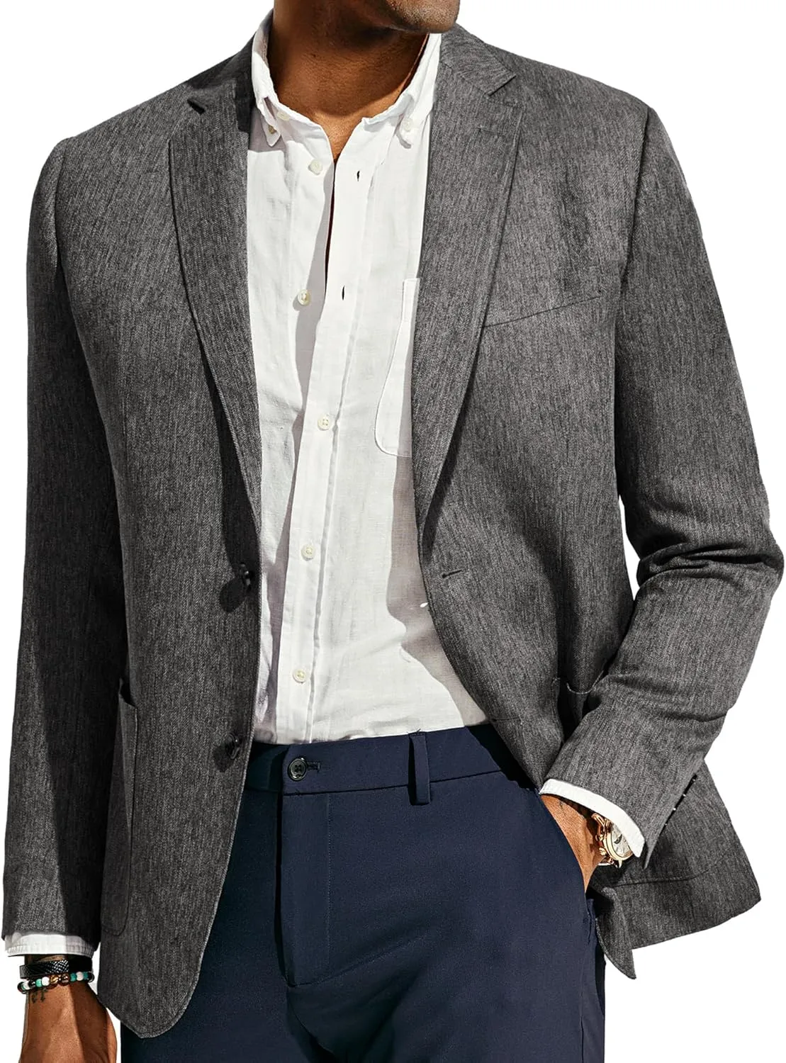 PJ PAUL JONES Mens Blazer Casual Sport Coats Regular Fit Two Button Suit Jacket Lightweight Sports Jacket