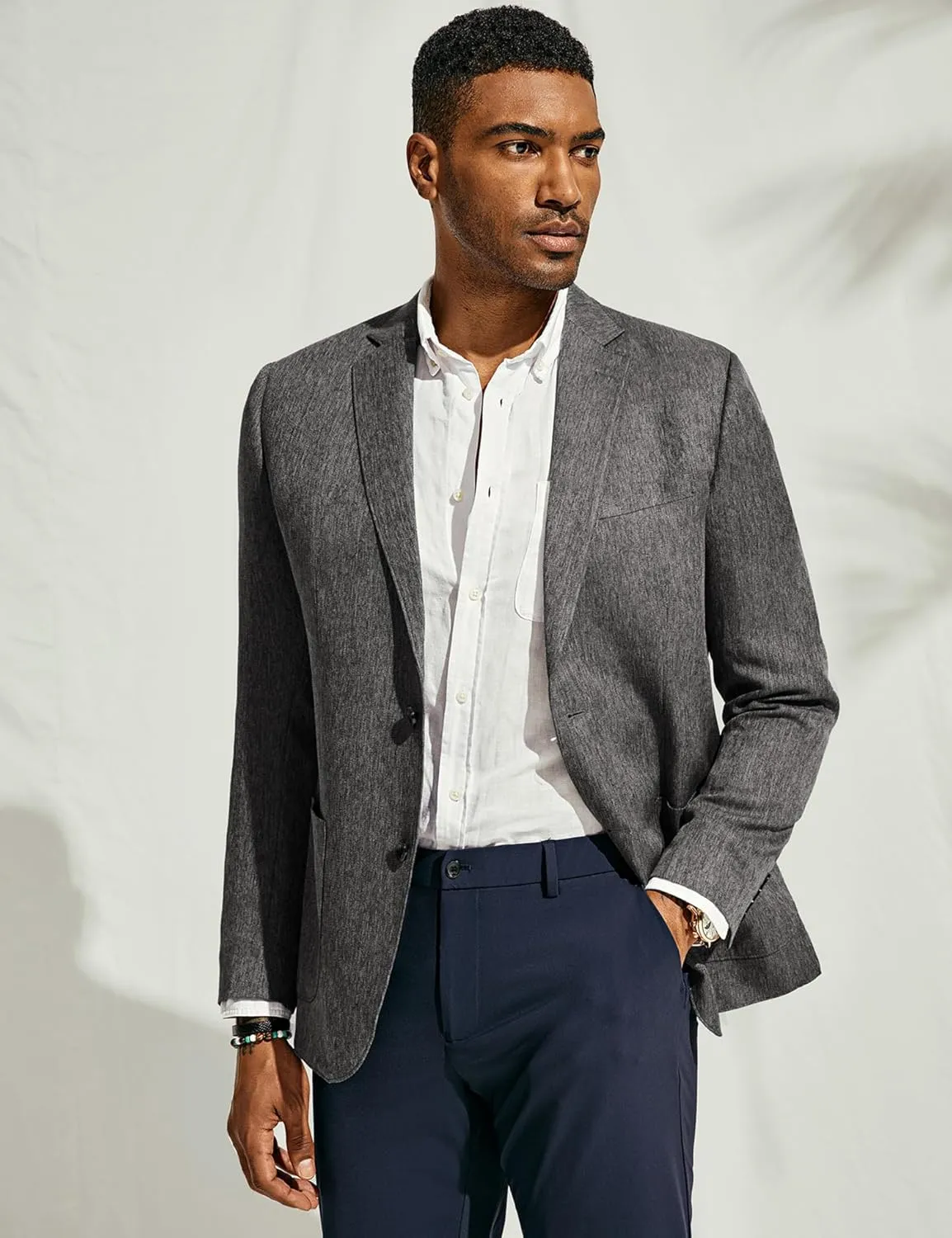 PJ PAUL JONES Mens Blazer Casual Sport Coats Regular Fit Two Button Suit Jacket Lightweight Sports Jacket