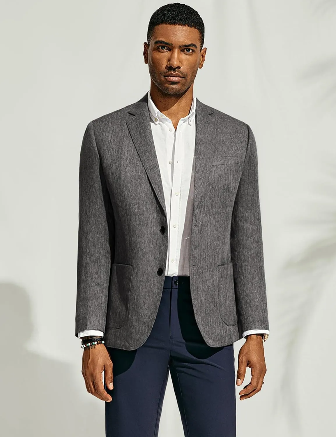 PJ PAUL JONES Mens Blazer Casual Sport Coats Regular Fit Two Button Suit Jacket Lightweight Sports Jacket