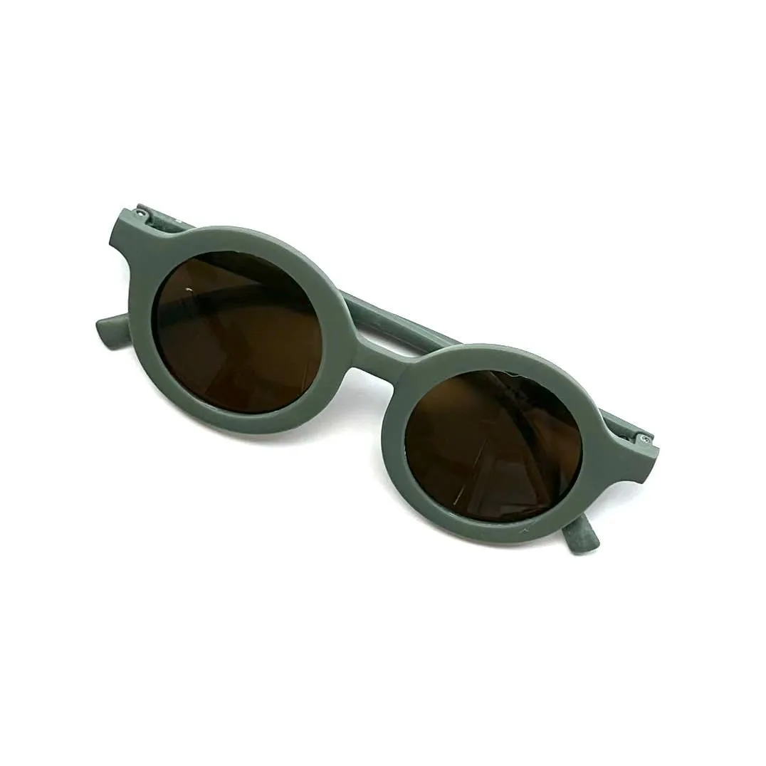 Retro Round Kids Sunglasses Matt Finish: Rusty