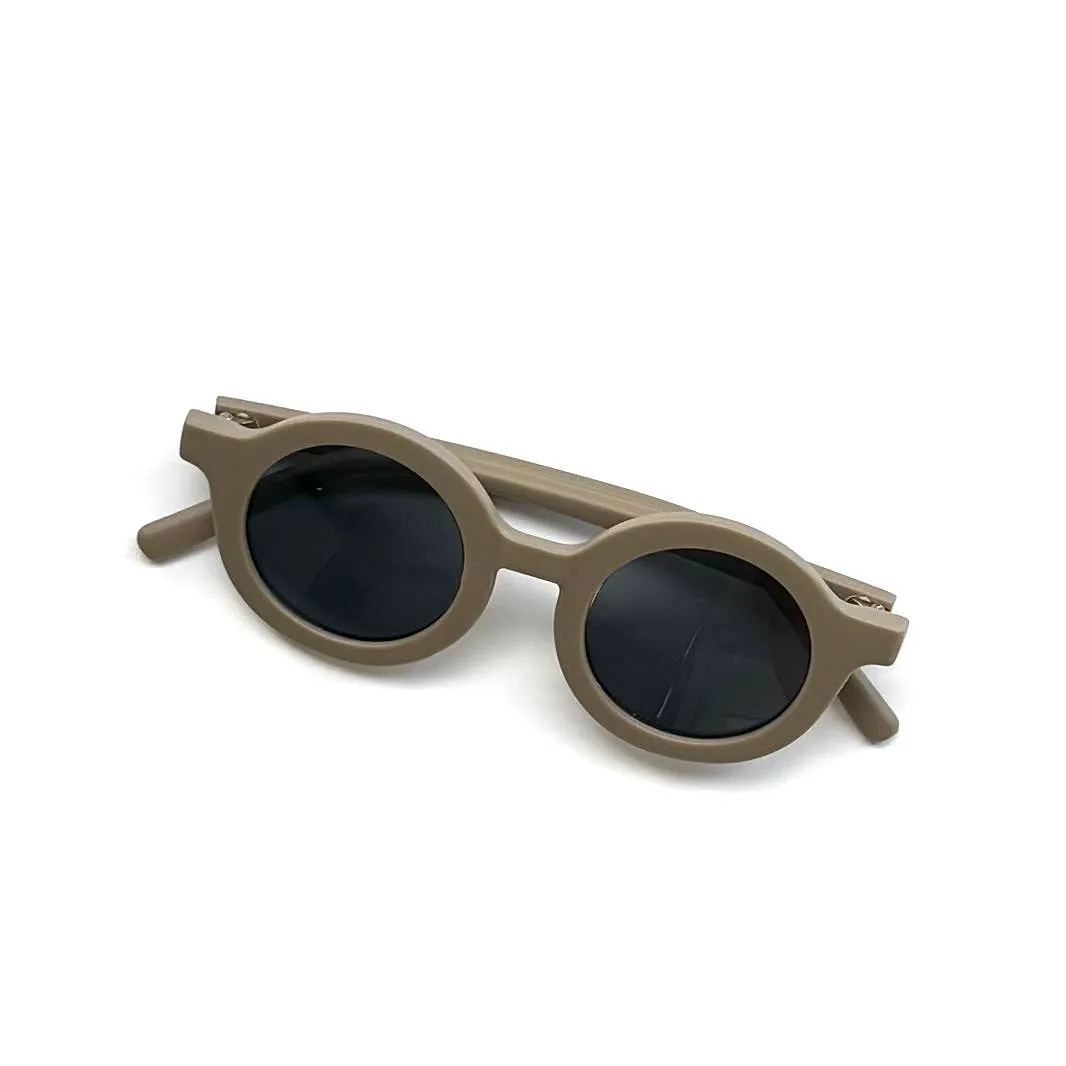 Retro Round Kids Sunglasses Matt Finish: Rusty