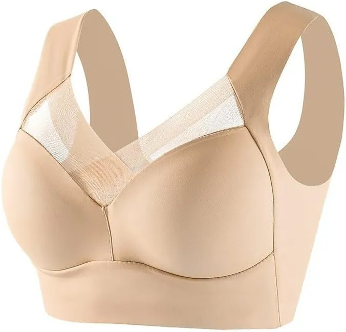 Ruziyoog Zen Chic Bra Hatmeo Posture Correcting Bra Women Comfort Lightweight Wireless Bras Full Coverage Soft Everyday Bras