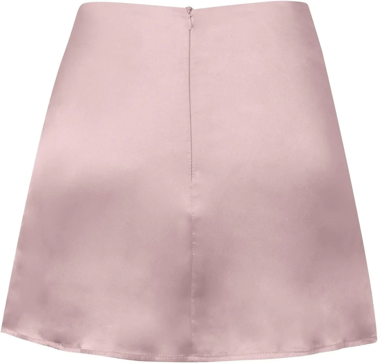 Satin Midi Skirt Women's Mini A Line Skirt Skirt High Waist Zipper Satin Ribbon Lined Skirt Skirt Plus Size Two