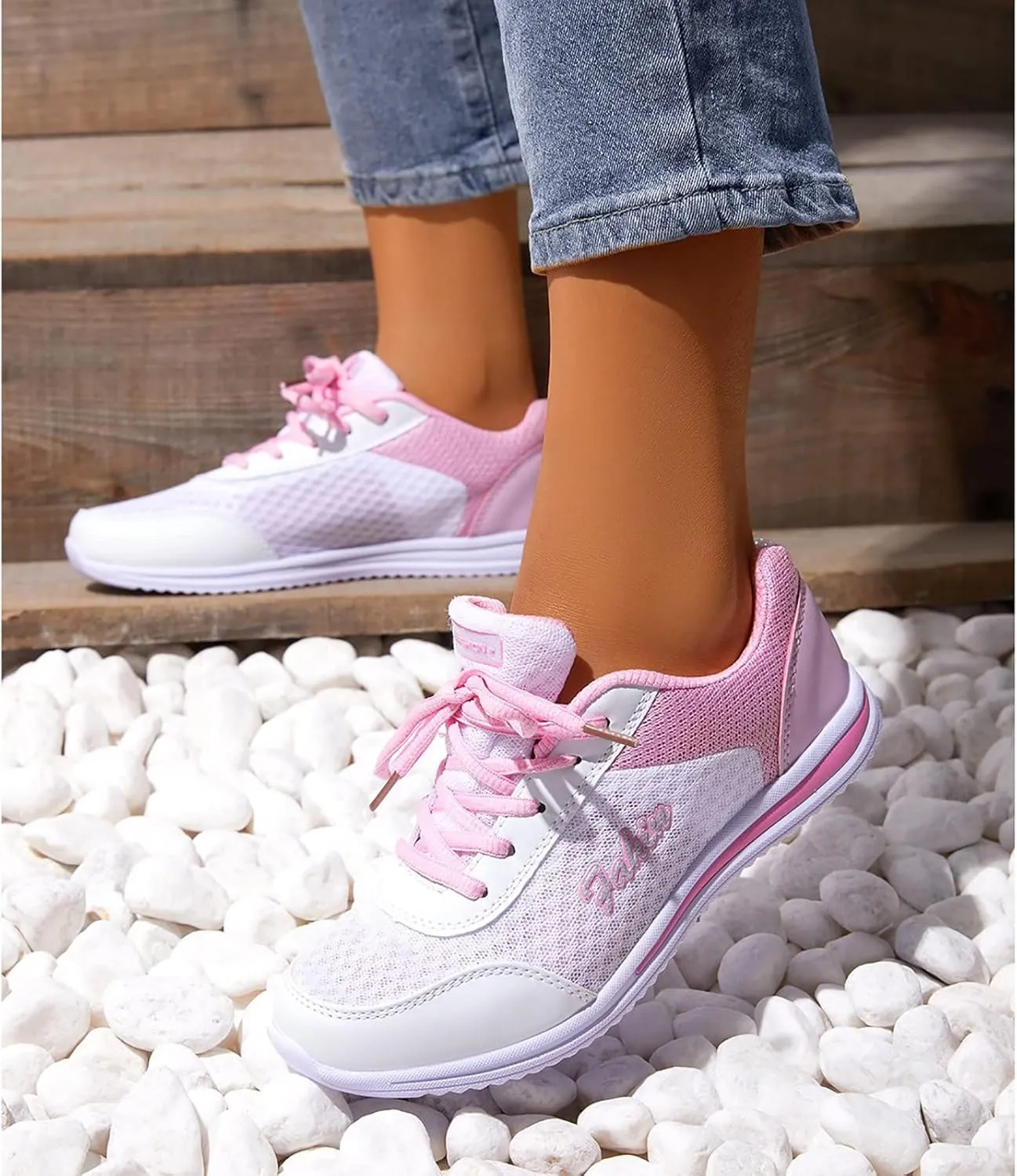 SBGMoSJ Chunky Sneakers for Women Trendy Zapato Antiderrapante para Mujer Casual Shoes for Women 2023 Trendy White Sneakers Slip Ons for Women Platform Zapatos para Embarazadas Comodos